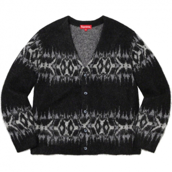 Abstract Stripe Cardigan