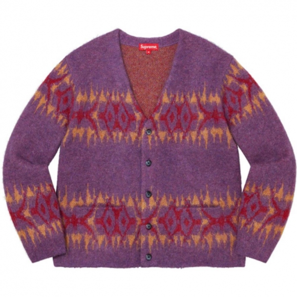Abstract Stripe Cardigan